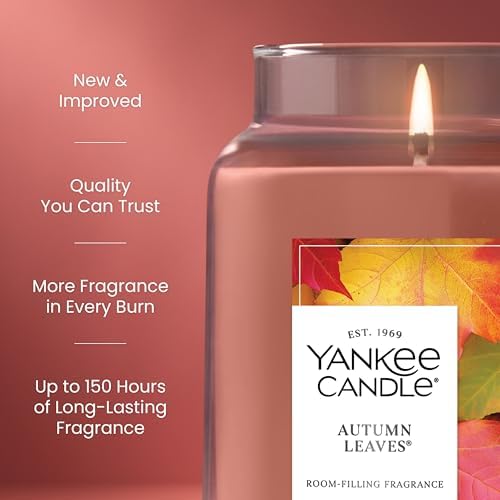 Yankee Candle Autumn Leaves Scented Candle, 22oz Large Jar