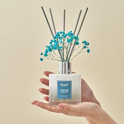 Airkeep Reed Diffuser Set/Ocean Mist&Sea Salt/6.76 fl oz(200ml)/1 Pack/Home & Office Decor Aromatherapy Diffuser Oil