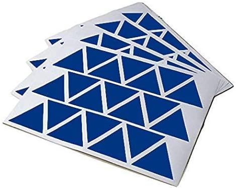 Removable Triangle Wall Decals + x + Easy to Peel Easy to Stick + / Dark Blue / 2 Inch / Set of 128