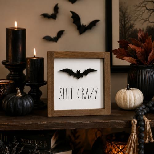 Halloween Sign, 3d Bat Wall Table Shelf Tiered Tray Home Decor