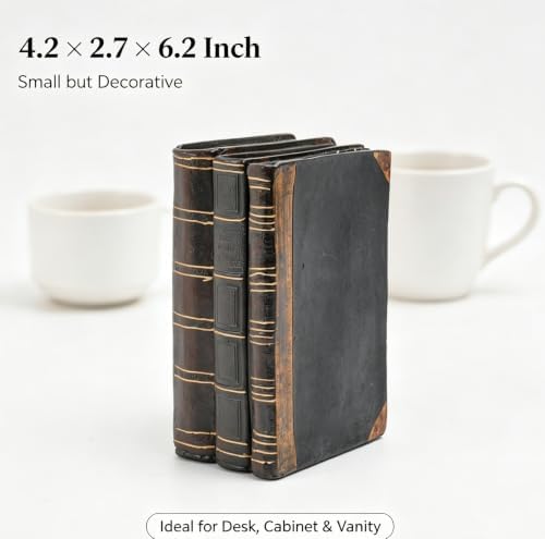Decorative Books Coffee Table Books Decor - Resin Retro Classical Fake Decorative Books Set of 3 for Living Room, Office, Mantle Shelves Decor 4.2 * 2.7 * 6.2 Inch Guichifun