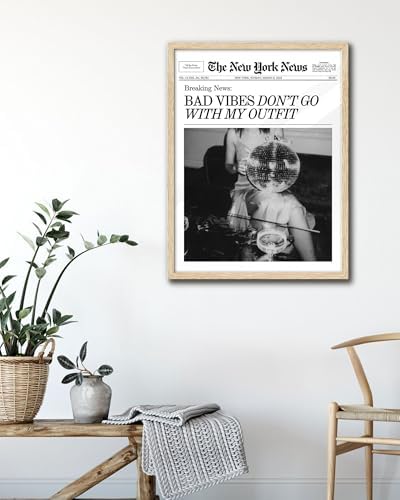 EcoHest 16x20 in Bad Vibes Don't Go With My Outfit Framed Wall Art