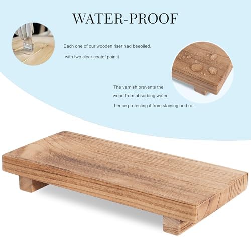 Wood Bathroom Tray Farmhouse Decor Kitchen Soap Holder, 10"x4.5" Brown
