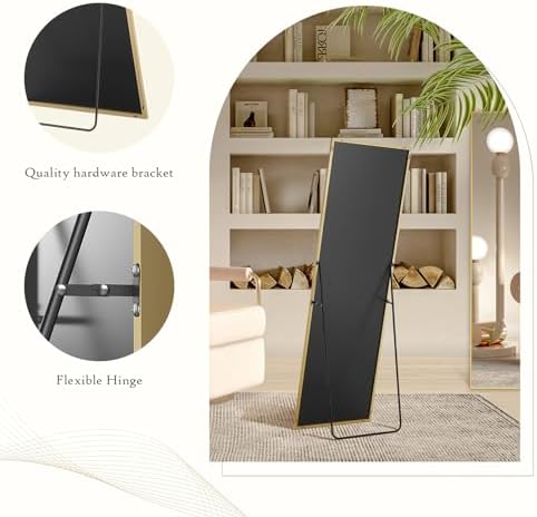 Full Length Floor Mirror, 21"x64" Body Wall Mirror with Stand