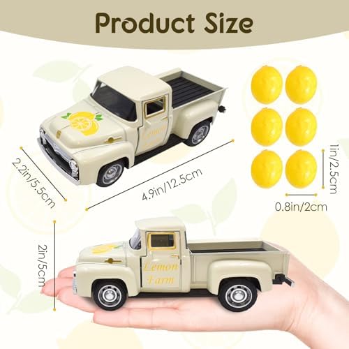 Lemon Truck Decor with Mini Fake Lemons Lemon Decorations, Cream