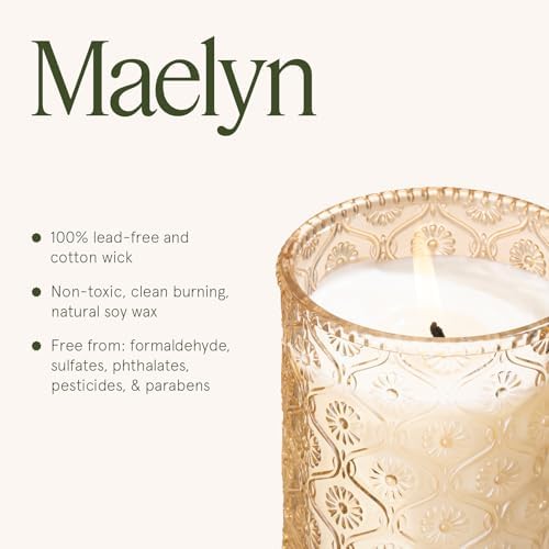 LA JOLIE MUSE Vanilla Zest Scented Candles for Home, Natural Soy, 40 Hrs