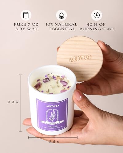 AOOVOO Rose/Vanilla/Eucalyptus/Lavender Scented Candles for Women