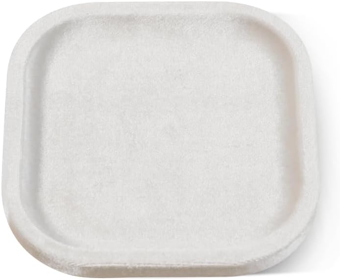 Resilient Velvet Jewelry Display Tray for Ring Earrings Bracelet Necklace / Light Beige / 4.7 x 4.7