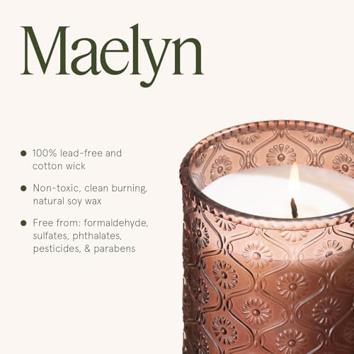 LA JOLIE MUSE Tomato & Vine Scented Candles for Home, Natural Soy, 40 Hrs
