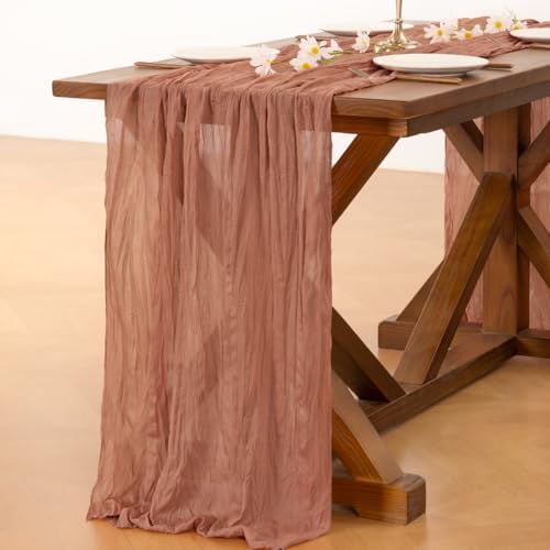 Cheesecloth Table Runner Fall Boho Wedding Birthday Party Home Decor