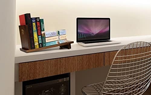 Desktop Wood Bookshelf Wooden Bookend / Brown Acacia