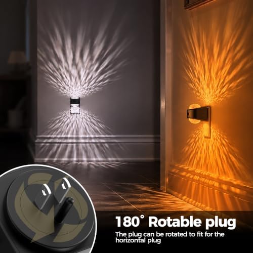 Briignite Motion Night Light Projector Dimmable 3 Colors Warm Rotatable