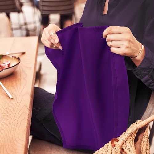 Utopia Home [24 Pack, Purple] Cloth Napkins 17x17 Inches, 100% Polyester