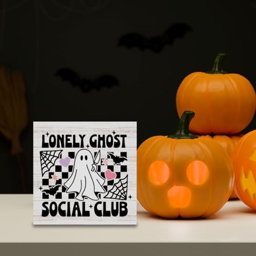 Cute Halloween Ghost Sign Decor Decorations for Home Office