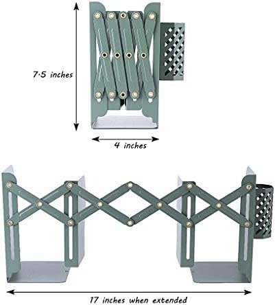 Adjustable Bookends Metal Book Ends for Heavy Book Holder Heavy Duty Bookends Nonskid / Blue