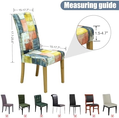 Dining Chair Covers, Stretch Seat Covers, Washable Furniture Protector