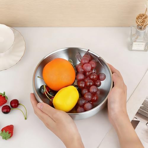 Decorative Bowl Key Holder Bowl for Entryway Table Catchall Bowl for Candy Key / 7.4 Inches / Silver