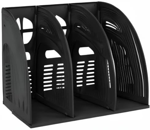 SAYEEC 2Pcs Magazine Holder Plastic File Sorter Binder Holder for Desk Folder Organizer Stand Book Shelf Dividers