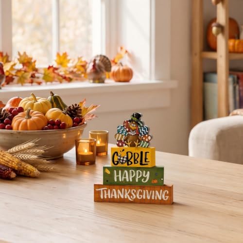 Smile Thanksgiving Wooden Block Decor