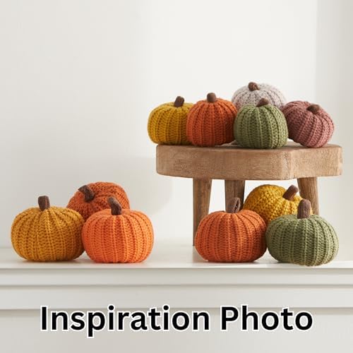 Your Heart's Content Mini Knit Pumpkins Set of 5 (Mini Earth Tone Set)