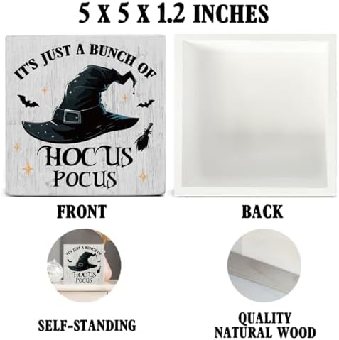 Halloween Decorations, Hocus Pocus Wooden Sign Decor Desk Sign