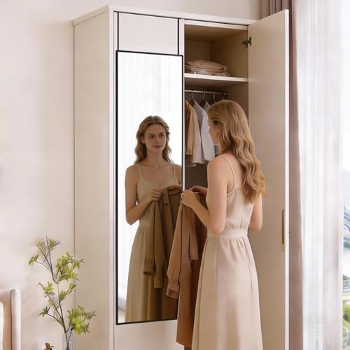 DUMOS Full Length Mirror Over the Door, 47"x14" Wall Mount Mirror