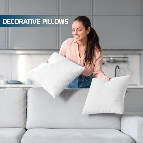 Utopia Bedding Throw Pillows, Decorative 17x17 Pillow Inserts, Set of 4