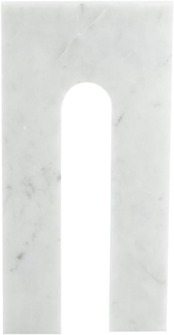 Carved Modern Art Piece for Desk / White
