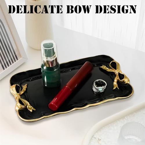 Warmtree Bow Jewelry Tray, Coquette Trinket Dish, Vanity Decor