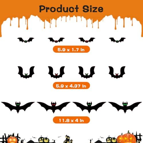 Magnetic Bats Halloween Garage Door Decorations, 23 PCS