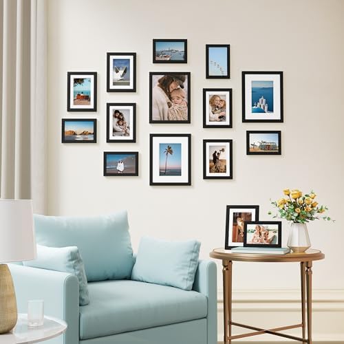 Vittanly 15 Pack Picture Frames Collage Wall Decor, Wall/Tabletop Display