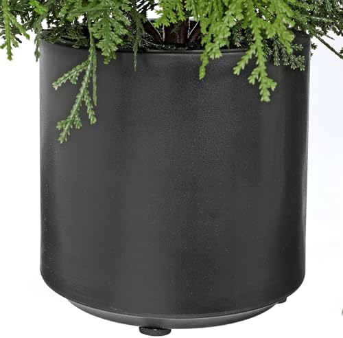 3FT Artificial Cedar Topiary Tree, Real Touch Fake Cedar Topiary Tree Potted Plants for Home Office Front Porch Garden Entryway Indoor Outdoor Evergreen Decor