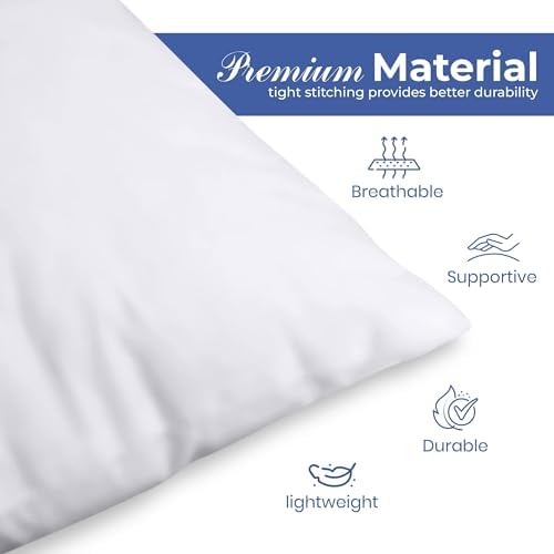 Utopia Bedding Throw Pillows, 14x22 Pillow Inserts, Pack of 1, White