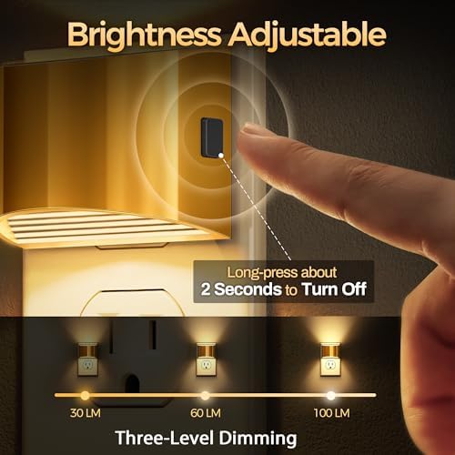 DORESshop Night Light, Night Lights Plug into Wall, Adjustable, 3000K
