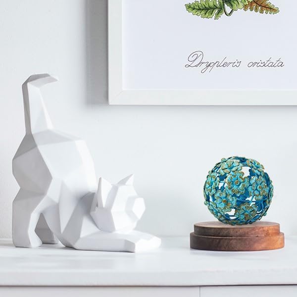 Metal Decorative Sphere / 4 Inch / Blue