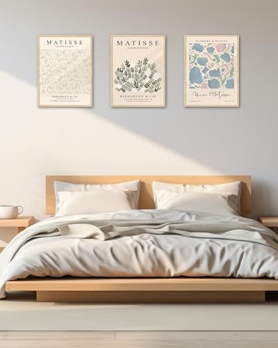 KensTro 12x16 Oak Picture Frames Set of 3 with Matisse Prints