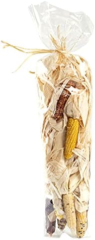 ANDALUCA Natural Decoration Indian Corn Bag | 12 Natural Husks for Fall, Autumn & Thanksgiving Home Decor (Mini Corn)