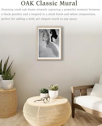 EcoHest 12x16 in Cheetah and Jaguar Walking Framed Wall Art