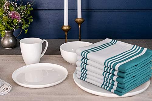 Urban Villa Kitchen Towels Cotton Dish Towels 20”x30” (Set of 6) Teal