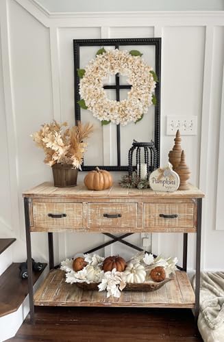 Fall Wreaths for Front Door 22 inch Autumn Wreath with Hydrangeas