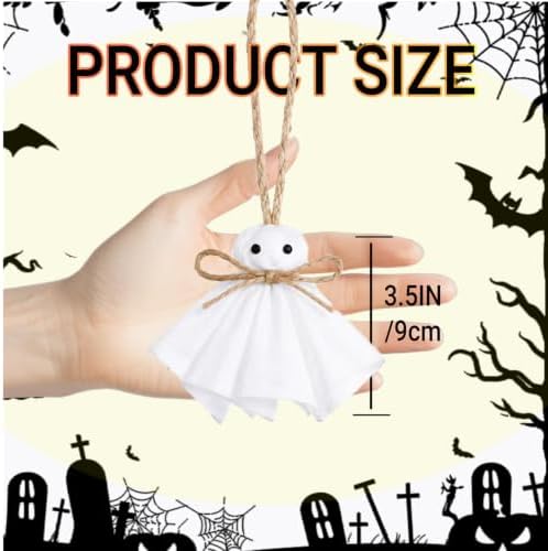 20Pcs Halloween Hanging Ghost Ornament, Small Hanging Ghosts Tree Ornament