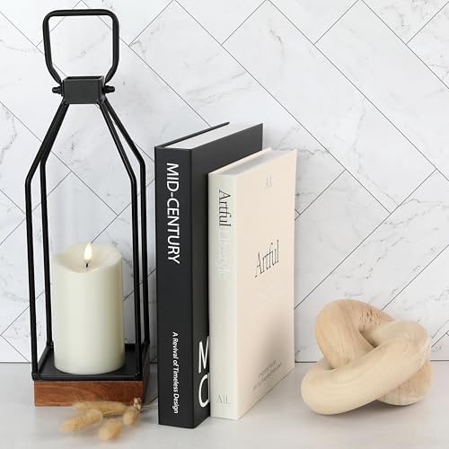 Aesthetic Decorative Books / Black-beige / Set of 2