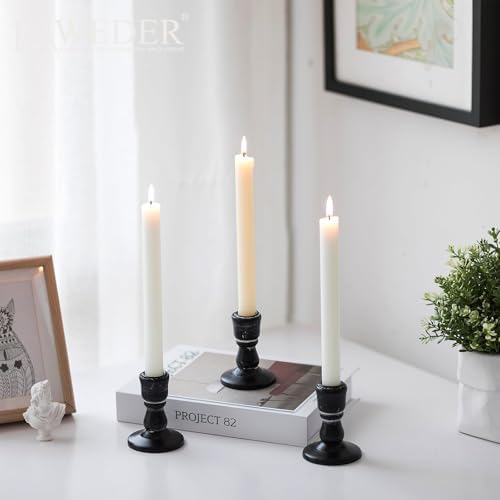 Wooden Candlestick Holders Rustic: Farmhouse Taper Candle Holder