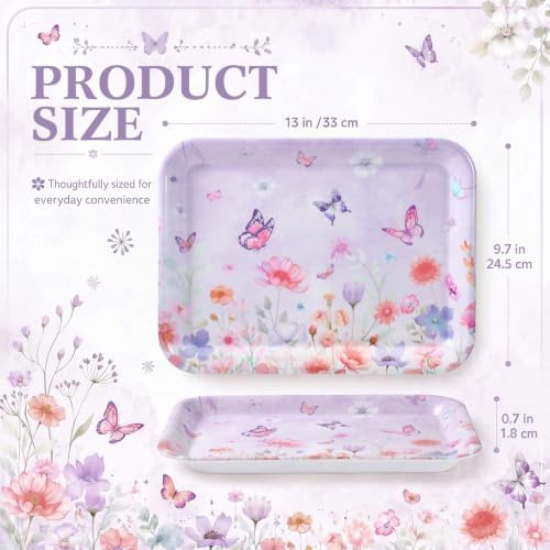 4 Pieces Butterfly Serving Trays Melamine Platters
