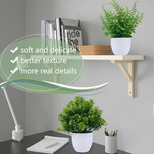 Small Fake Potted Plants / White-2 / Set of 2