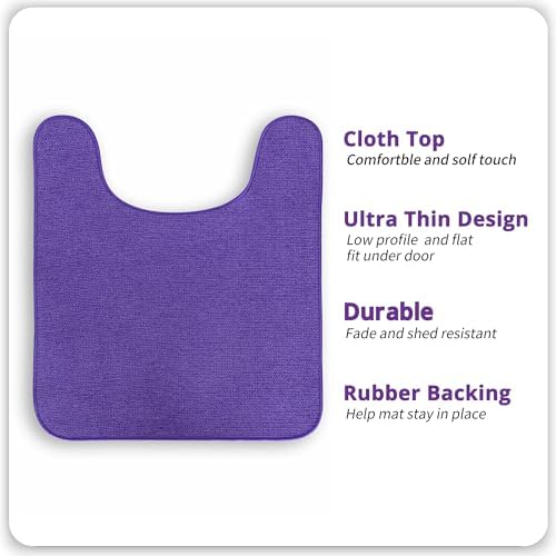Bosap Toilet Rugs U Shaped Bathroom Rug,Machine Washable Non Slip Quick Dry Super Absorbent Ultra Thin Toilet Mats for