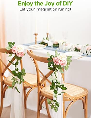 InnoGear Fake Roses 50 Pcs Shades of Dusty Flowers Artificial Faux Floral