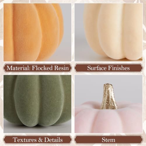 WDS WONDROUS Mini Fall Pumpkin Decor, Fake Decorations for Home, 12PCS