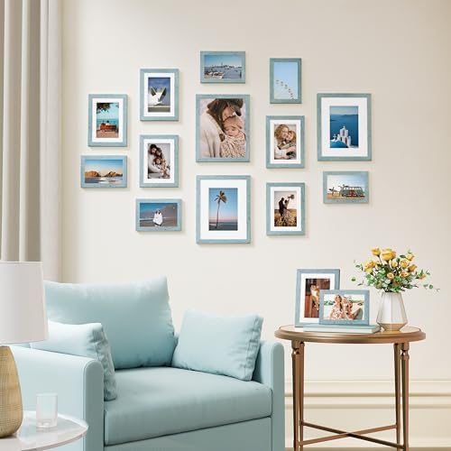 Vittanly 15 Pack Picture Frames Collage Wall Decor, Wall/Tabletop Display