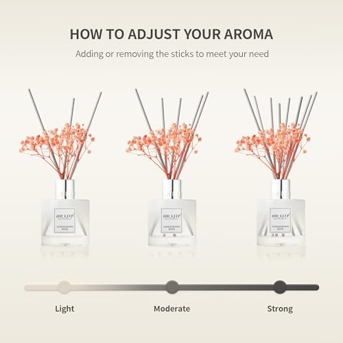 Airkeep Reed Diffuser Set/Cashmere Vanilla/6.76 fl oz(200ml)/1 Pack/Home & Office Decor Aromatherapy Diffuser Oil Gift